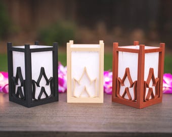 Avatar Fire Japanese Lantern: 3D Printed LED Night Light