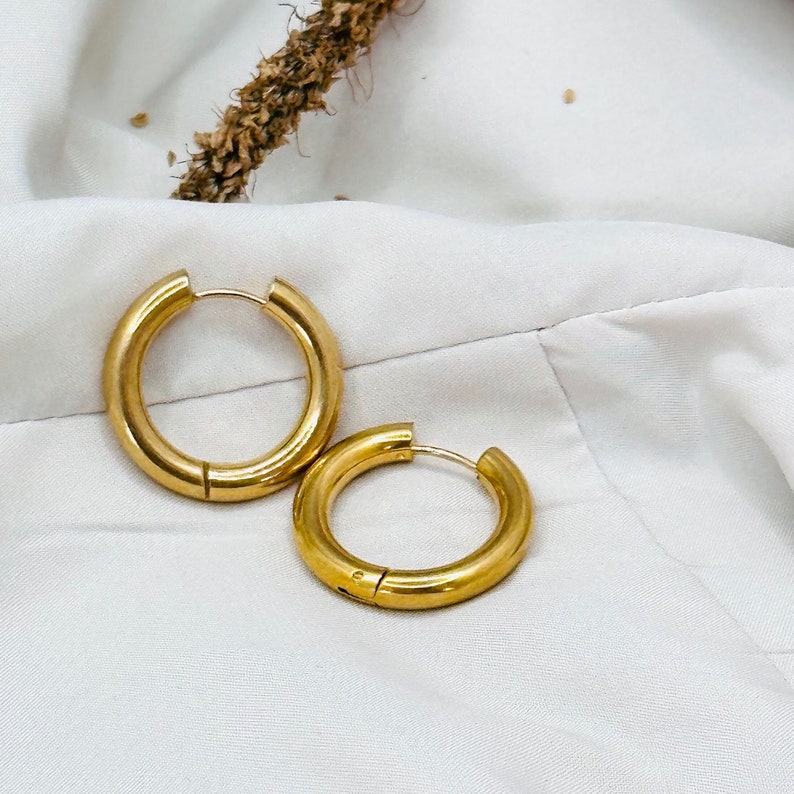 14K Rose Gold Classic Round Hoop Earrings, 2mm 50 Mm (2 In - Foto 8