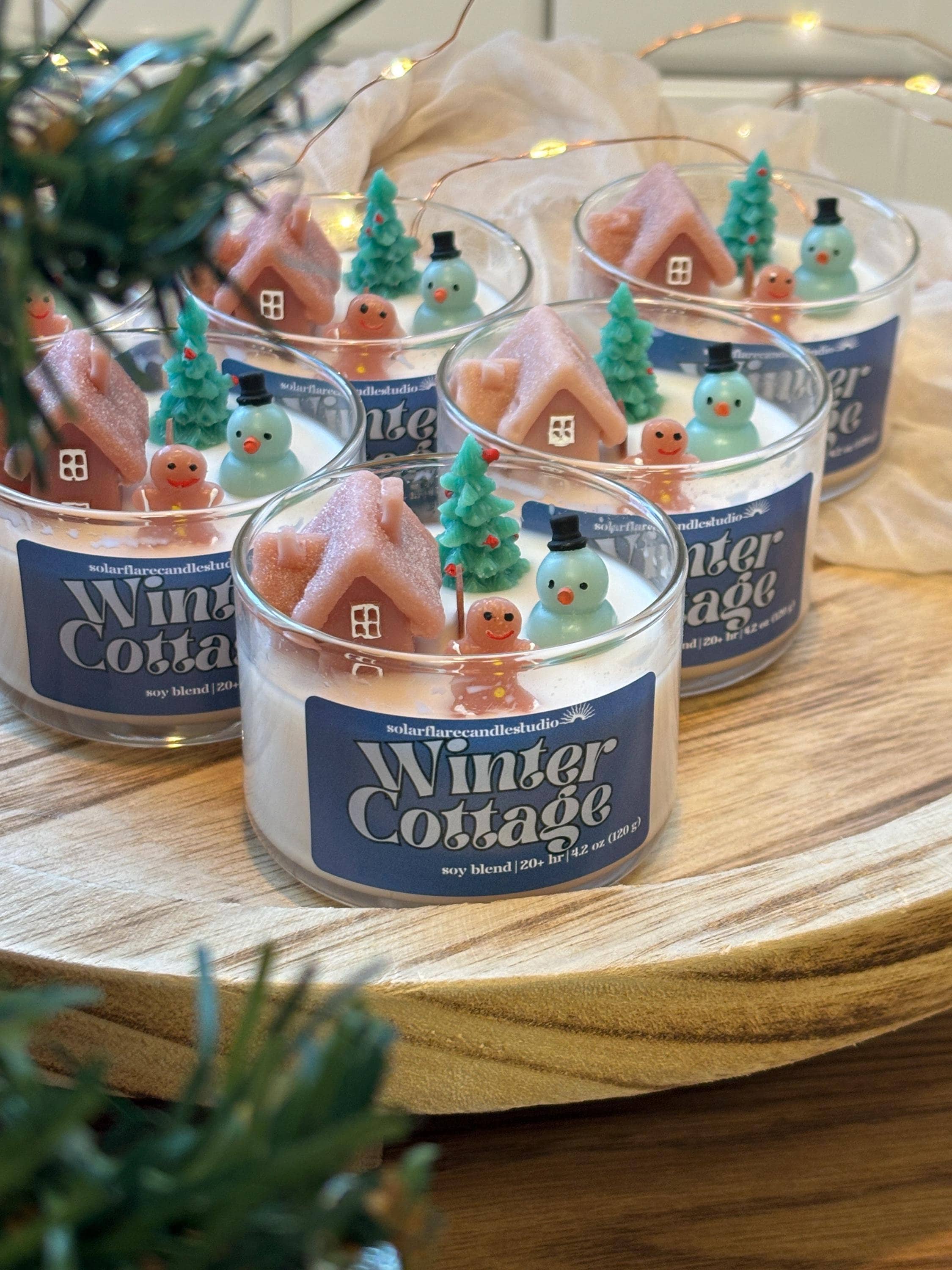 Winter Cottage Soy Candle | Wood Wick Christmas Aromatherapy - Etsy