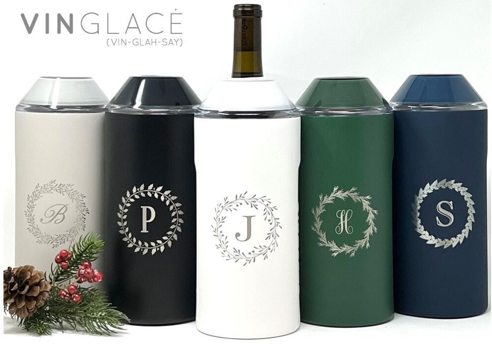 Vinglace Wine Bottle Chiller & Tumbler Gift Set In Green