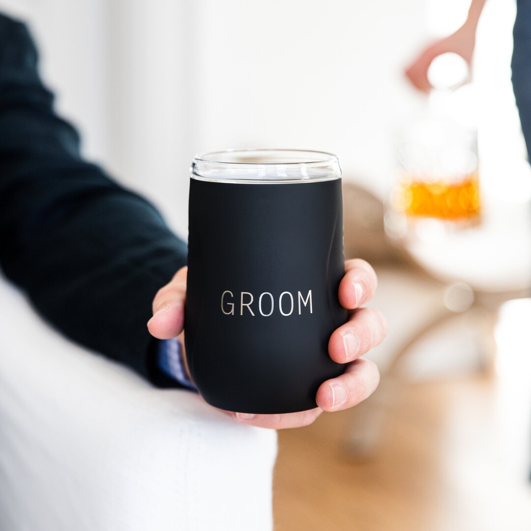 Vinglace Wine Glass Tumbler With Glass Insert Gift for Groom Etsy