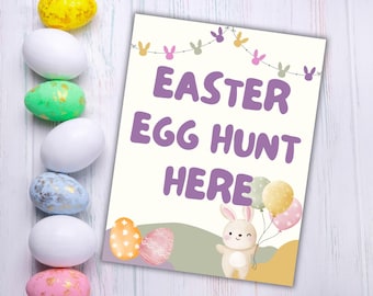 Easter Egg Hunt Bunny Flyer Printable, Church or School or Organization, Digital Printable