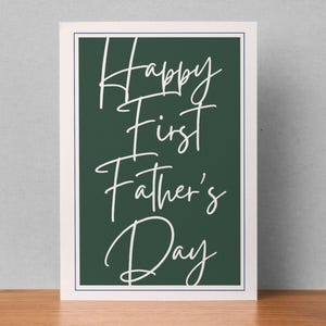 Simple First Fathers Day Card Printable, Instant Download, Card for husband, brother, friend