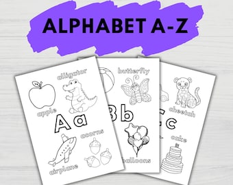 26 Alphabet Coloring Pages | ABC Coloring Page Printable Worksheets for Kids