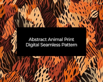 Abstract Animal Prints Seamless Pattern Digital Download | Patterns for Print on Demand Products or Scrapbooking