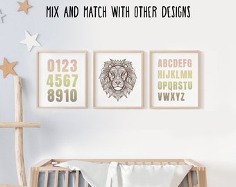Set Of Educational Posters, Homeschool Prints, Montessori Classroom Decor, Kids Decor, Baby Nursery Toddler Playroom Decor, Digital Download