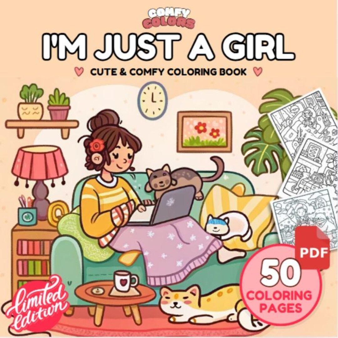 Comfy Colors Coloring Books I'm Just a Girl, Coco Wyo Girl Moments, Coco Wyo Coloring Pages ...