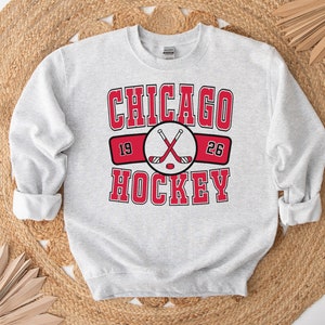 Chicago Blackhawk Sweatshirt Retro Crewneck Throwback T-Shirt Vintage Hoodie Tee Gift For Ice Hockey Fan Game Day Apparel