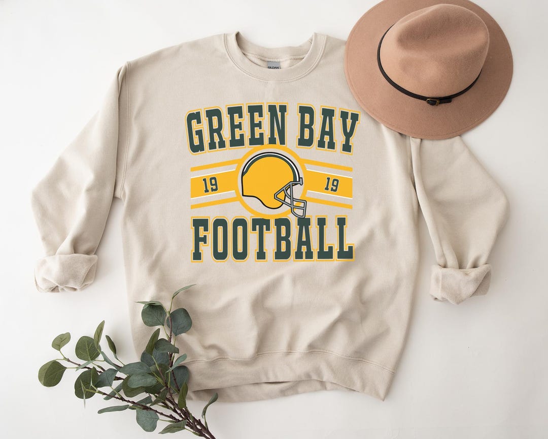Green Bay Packer Sweatshirt Vintage Crewneck Retro Game Day T