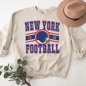 Vintage New York Giant Sweatshirt Retro NY Crewneck Throwback T-Shirt Hoodie Game Day Gift For Football Fan G-Men Jints