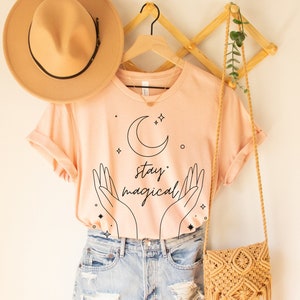 Moon shirt moon stars tshirt astrology boho gift for her spiritual tee astrology t-shirt gift for witchy woman