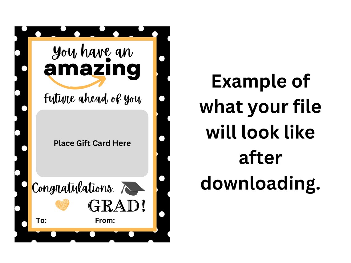 PRINTABLE Gift Card Holder, Grad Gift, Amazon Gift Card, Graduation Printable, Grad Gift Card
