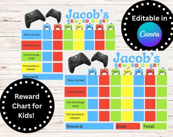 Kids Reward Chart | Printable Behavior Chart | Daily Chore Chart | Kids ...