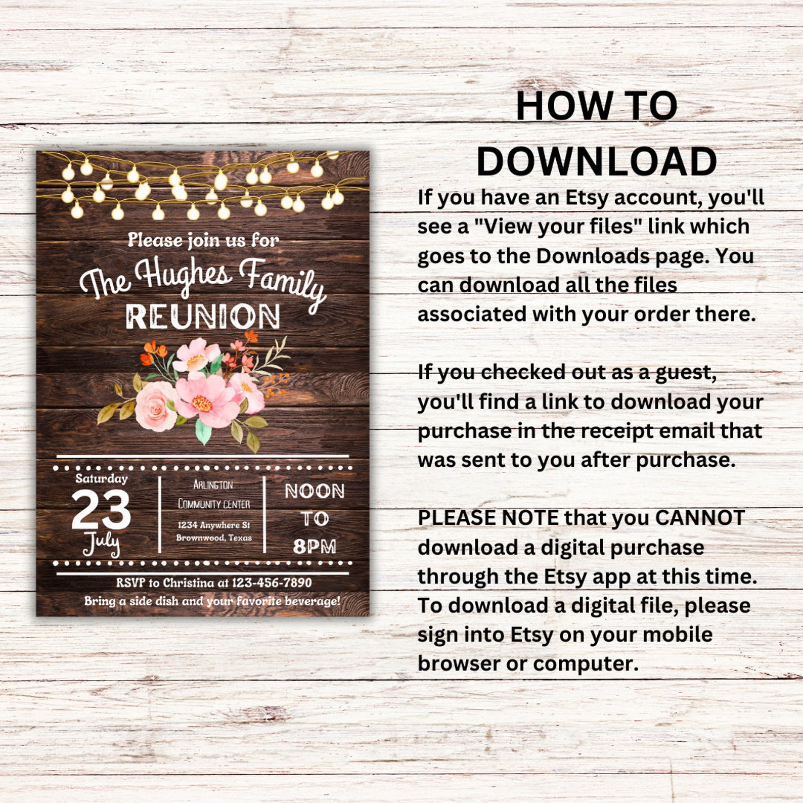 EDITABLE Family Reunion Invitation, Reunion Evite, Family Reunion ...