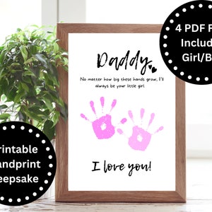 Printable Handprint Craft, Handprint Art for Baby, Toddler,  Kid, Mother's Day/Birthday/Father's Day/New Baby gift, DIY Handprint Art