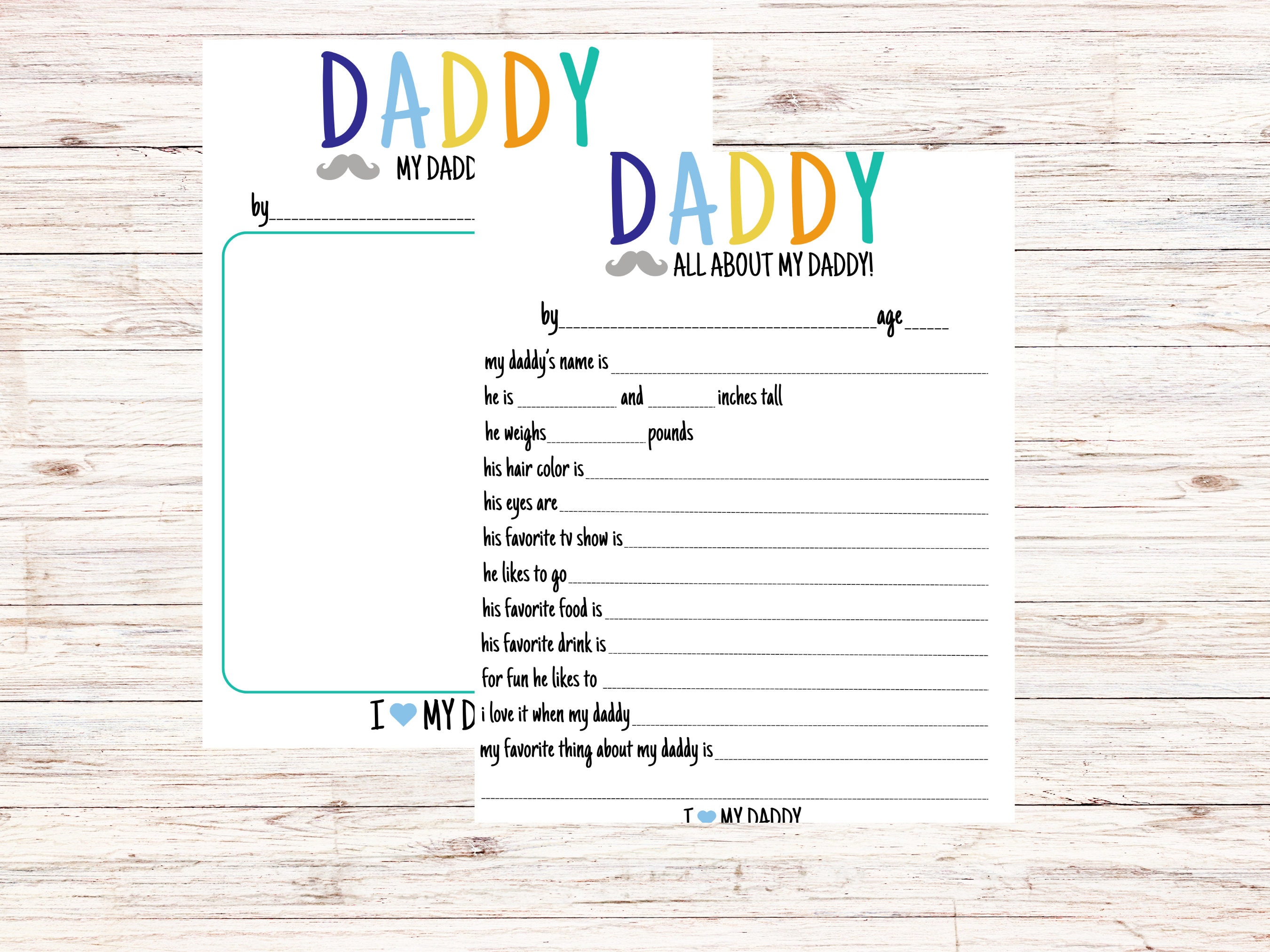 All About My Dad Activity Page | Father’s Day Questionnaire, Printable ...