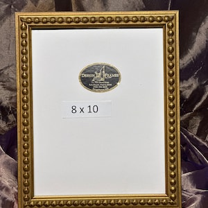 8 x 10 Antique Gold Beaded Picture Frame
