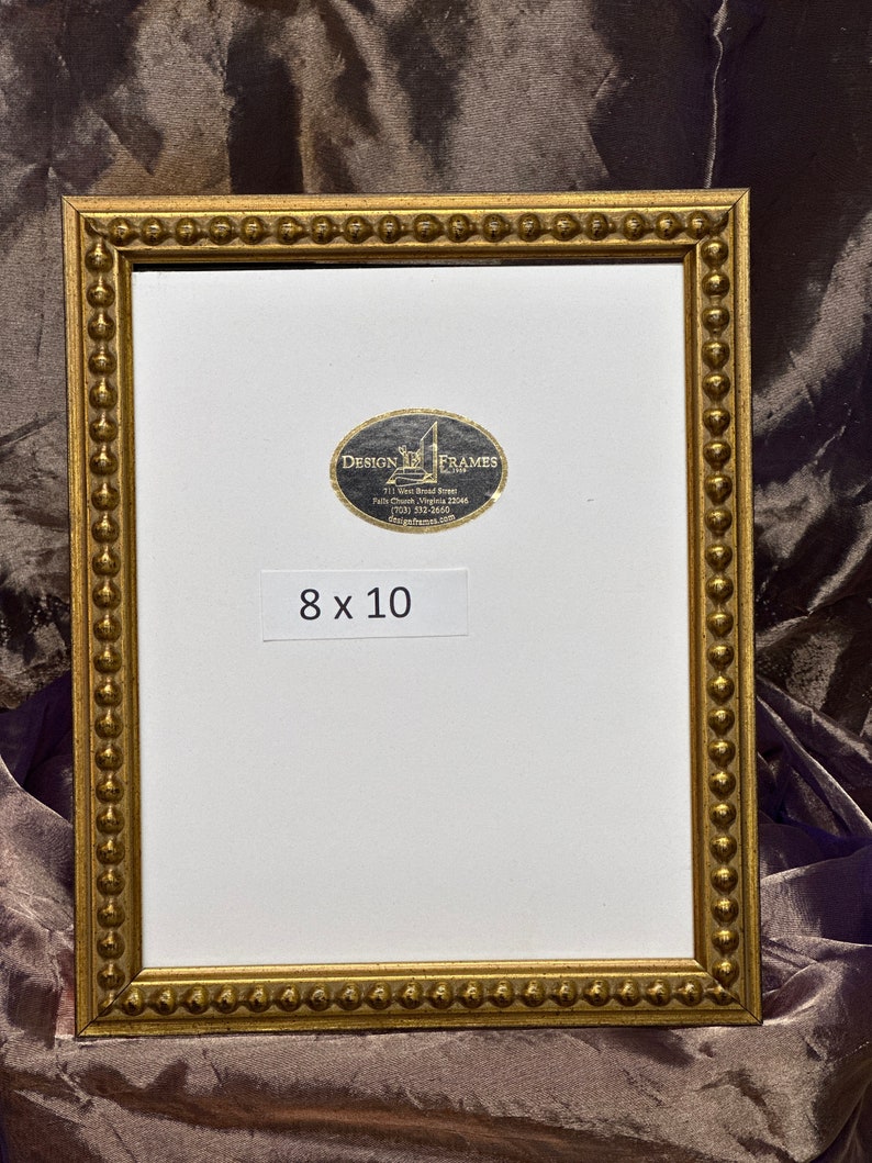 8 X 10 Antique Gold Beaded Picture Frame - Etsy