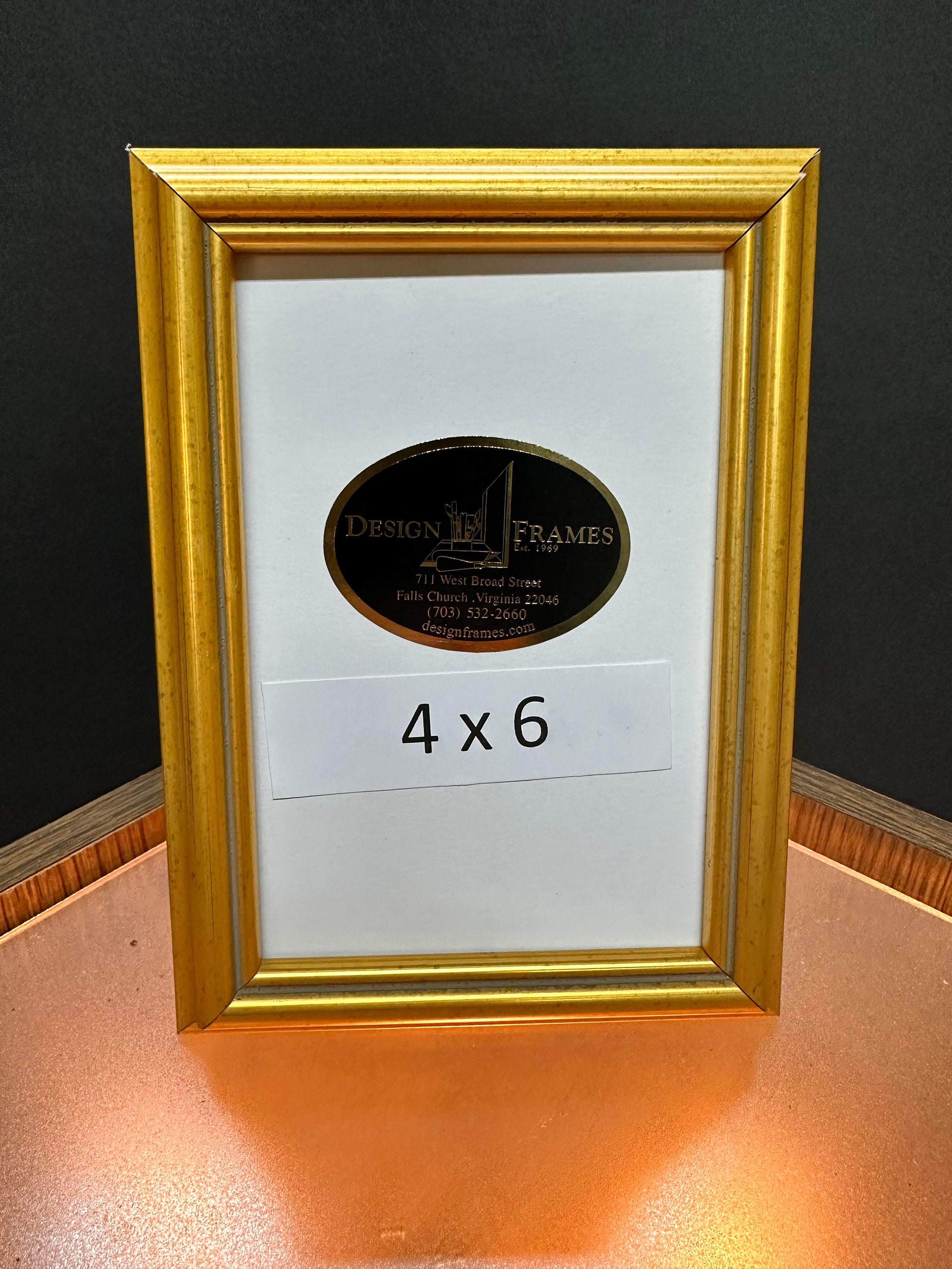 4x6 Thin Frame, Gold - Well-Made & Sturdy - Vossington