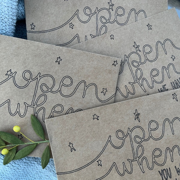 Open When Envelopes - College, Boyfriend, Girlfriend, Friend, Long Distance Relationship, Gift