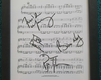 I want to break free, queen, signed A4 sheet music