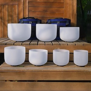 432HZ Perfect Pitch Pointer,6-20 inch Crystal Singing Bowl for Sound Healing Meditation