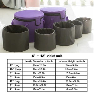 Carrying Bags Suit for 6-14&#39;&#39;Crystal Singing Bowls Outside pocket for mallet Soft and Hard case Protective Bag Suit for Crystal Singing Bell