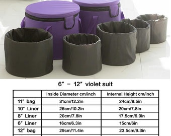 Carrying Bags Suit for 6-14''Crystal Singing Bowls Outside pocket for mallet Soft and Hard case Protective Bag Suit for Crystal Singing Bell