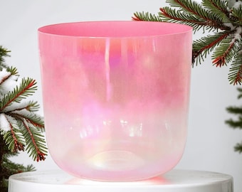 Crystal Singing Bowls Clear 432Hz with Accessories Sound Therapy -Handmade custom tone, Mother's Day Gifts