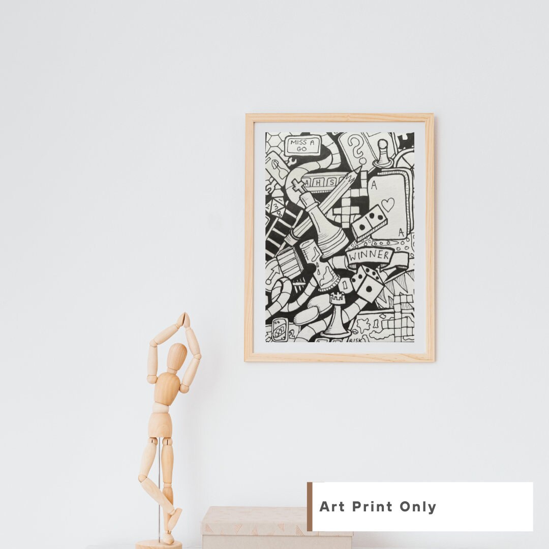 Board Game Poster Board Game Wall Art Wall Decor Gift for Board Game ...