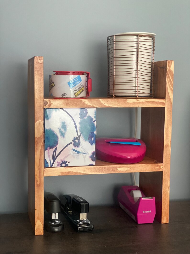 Countertop Coffee Shelf Home Office Supplies Organizer 2 Tier Shelf