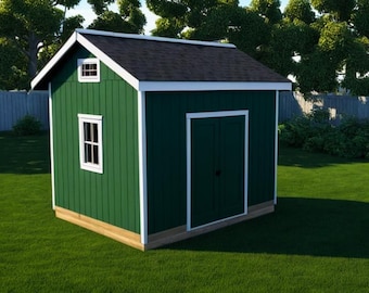 10x12 Gable Shed Plan with Loft Storage: DIY Building Guide (PDF Downloadable Plan)