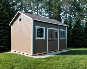 12x16 Garden Shed Plan with Loft Storage / 12 X 16 Luxury Shed Blue Prints