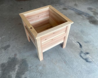 DIY Cedar Wood Planter Box Build Plans: 14&quot; Raised Garden Bed W/Video