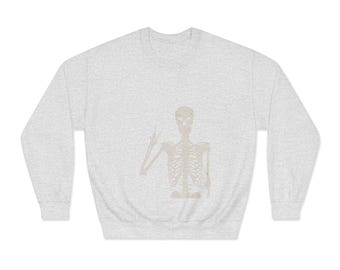 Peace Skelett Sweatshirt, Unisex Goth Pullover, Halloween Grafik