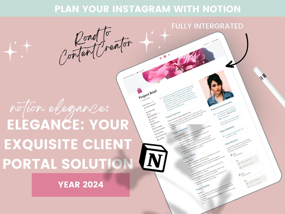 Client Dashboard Notion Template Project Tracker & Client Management