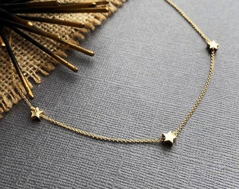 Gold Star choker necklace, Minimalist necklace gold, Mamma Mia Necklace, Sofie's Star necklace, Star necklace, Gift for her, Birthday gift