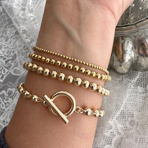 5mm Chunky Ball Chain Bracelet, Big Ball Chain Bracelet, Big Ball Chain, Toggle clasp ball chain, Minimalist Bracelet, Layering bracelet