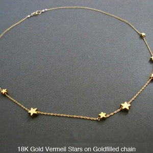 7 Star Choker Necklace, Star Necklace Gold, Celestial Necklace, Dainty star choker, Star Necklace, Seven stars necklace, Gift for women