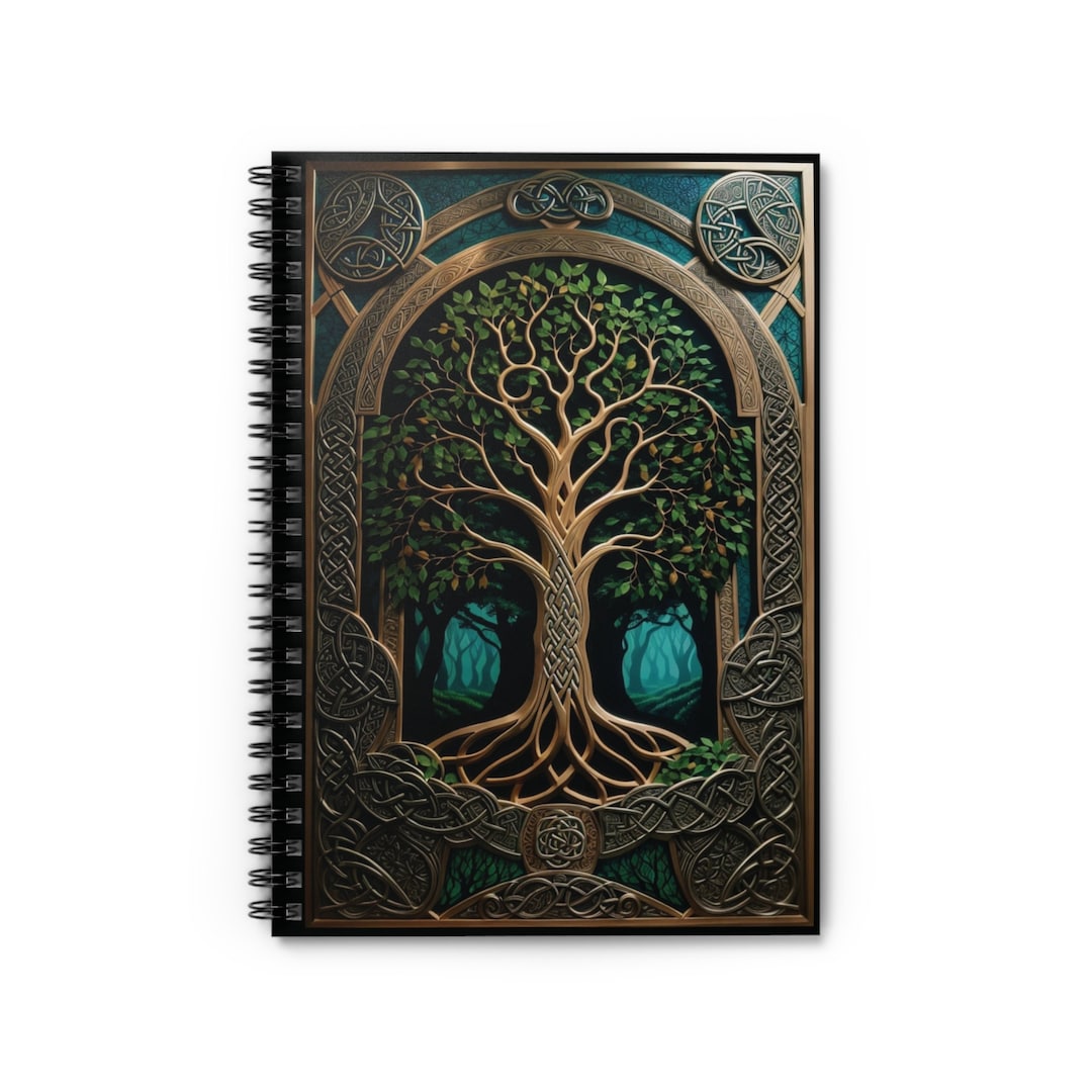 Tree of Life Print Spiral Notebook Premium Spiral Rule Lined Paper for ...