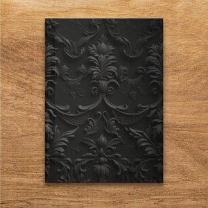Elegant Black Floral 3D Design Hardcover Journal, Luxurious Notebook for Daily Journaling, Gift Idea