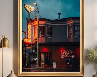 The 500 Club print. San Francisco. Home decor. Bay Area. Local Artist. Photography. Wall decoration. Home wall art. Bay Area art.