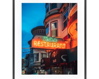 Sodini’s Trattoria, North Beach, San Francisco Home decor. Bay Area. Local Artist. Photography. Wall decoration. Home wall art. Bay Area art