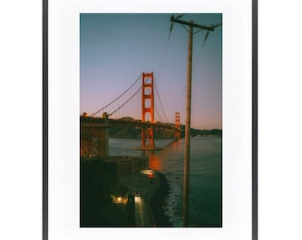 Golden Gate Bridge and power line. San Francisco