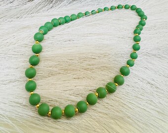 Soulful Sparkle- Emerald Green Beaded Necklace