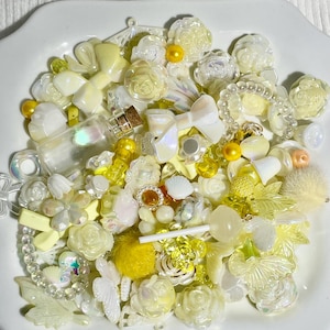 Yellow Bead Soup - Spring Beads, Coquette Beads, Cottagecore, Yellow Bead Confetti, Yellow Glass Beads, Summer Beads