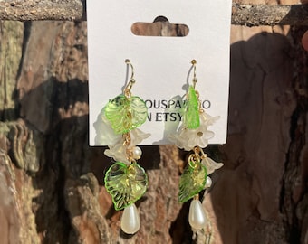 Lily of the Valley Earrings, Botanical, Flower Earrings, Floral Earrings, Fairycore