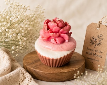 Floral Cupcake Soap set | Handcrafted Artisan Flower Gift Set | House of the Wild Bloom