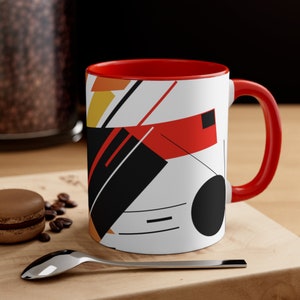 Coffee MUG | Constructivist FunMug | Gift | Abstract | Accent | Bauhaus Mug| Avant-Garde Inspirations | 11oz | Tea Mug Accent Elegance