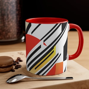 Abstract Coffee MUG | Constructivist FunMug | Gift | Abstract | Accent | Bauhaus Mug| Avant-Garde Inspirations | 11oz | Tea Mug Accent
